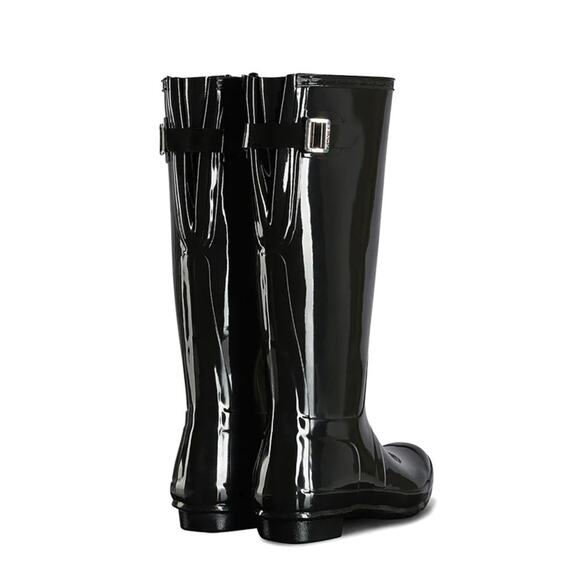 NIB - Hunter - Original Tall Adjustable Gloss Boots - Picture 2 of 3